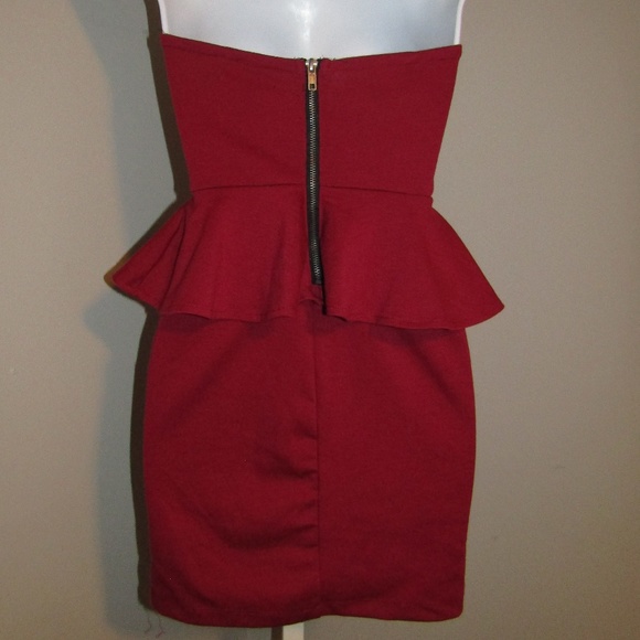 Material Girl Dress Size XS Burgundy Red Black - Picture 2 of 8